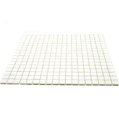 Baby Powder White 12x12 Glossy Uniform Square Glass Mosaic Tile (20 pack, 18.69 sq ft/case)