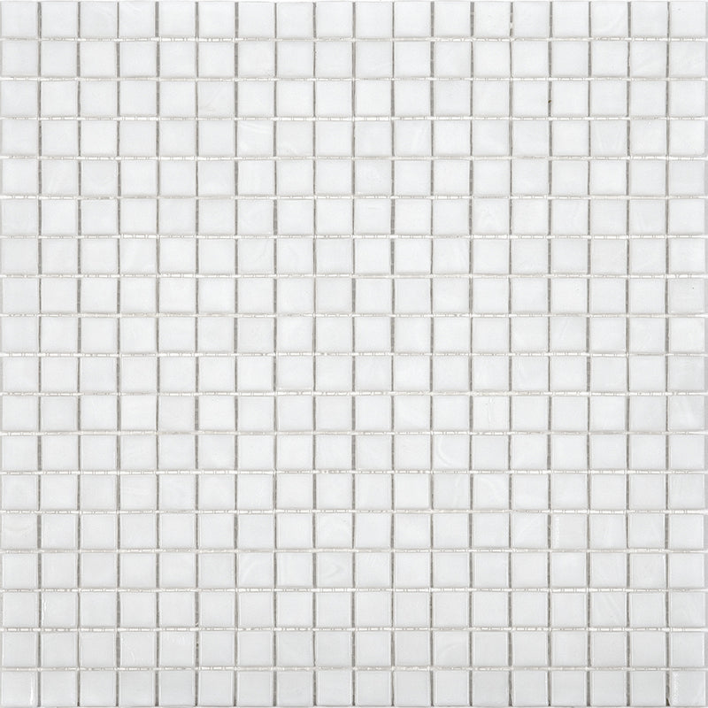 Pearl White 12x12 Glossy Uniform Square Glass Mosaic Tile (20 pack, 18.69 sq ft/case)