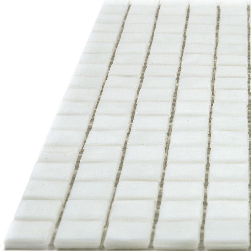 Pearl White 12x12 Glossy Uniform Square Glass Mosaic Tile (20 pack, 18.69 sq ft/case)