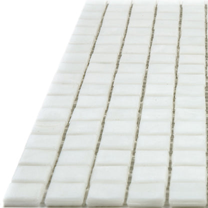 Pearl White 12x12 Glossy Uniform Square Glass Mosaic Tile (20 pack, 18.69 sq ft/case) - Sample