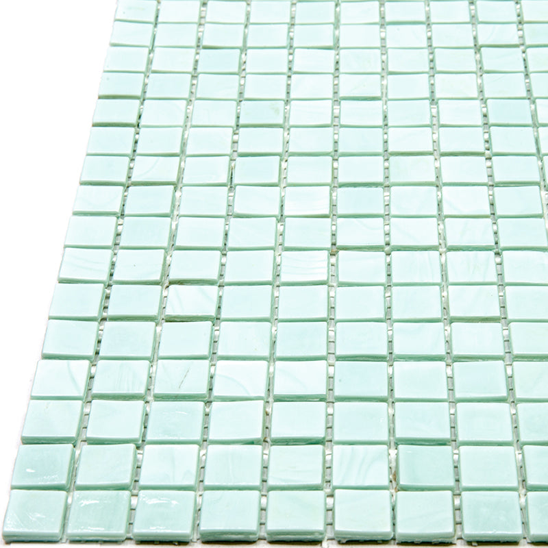 Light Blue-Green 12x12 Glossy Uniform Square Glass Mosaic Tile (20 pack, 18.69 sq ft/case)