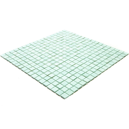 Light Blue-Green 12x12 Glossy Uniform Square Glass Mosaic Tile (20 pack, 18.69 sq ft/case) - Sample