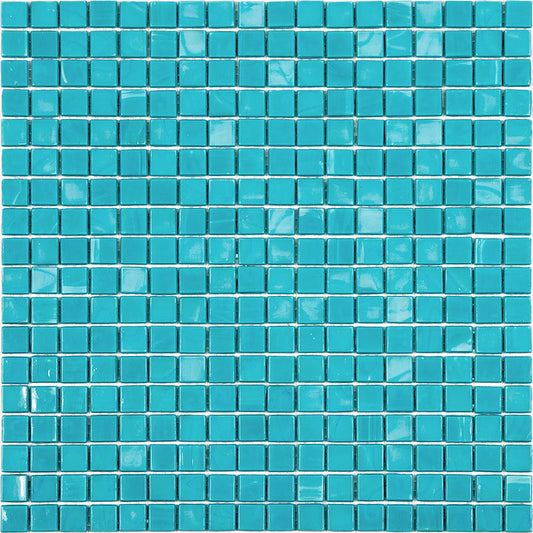 Turqouise Green 12x12 Glossy Uniform Square Glass Mosaic Tile (20 pack, 18.69 sq ft/case)