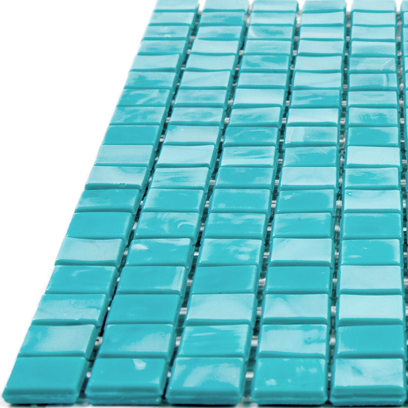 Turqouise Green 12x12 Glossy Uniform Square Glass Mosaic Tile (20 pack, 18.69 sq ft/case)
