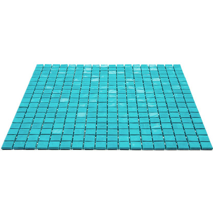 Turqouise Green 12x12 Glossy Uniform Square Glass Mosaic Tile (20 pack, 18.69 sq ft/case)
