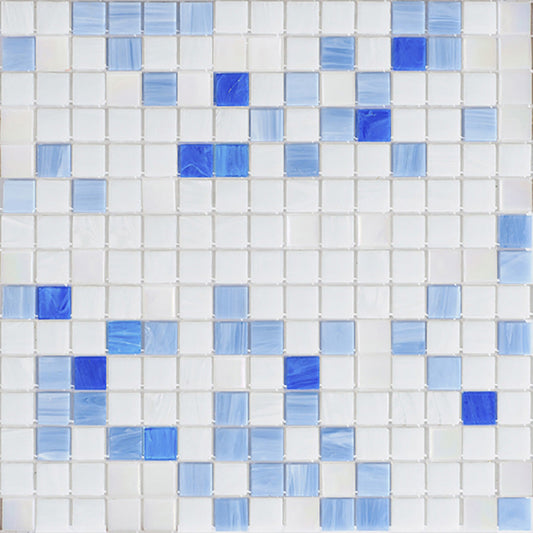 White Light Blue 12x12 Glossy Uniform Square Glass Mosaic Tile (20 pack, 20 sq ft/case)