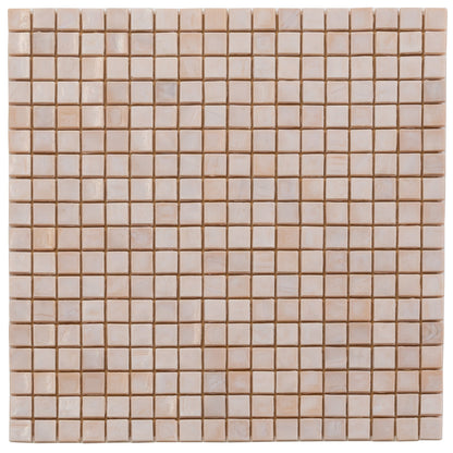 Shimmer Beige 12x12 Glossy Uniform Square Glass Mosaic Tile (20 pack, 18.69 sq ft/case)