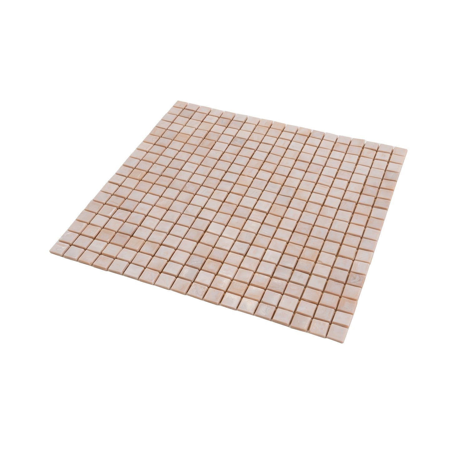 Shimmer Beige 12x12 Glossy Uniform Square Glass Mosaic Tile (20 pack, 18.69 sq ft/case) - Sample