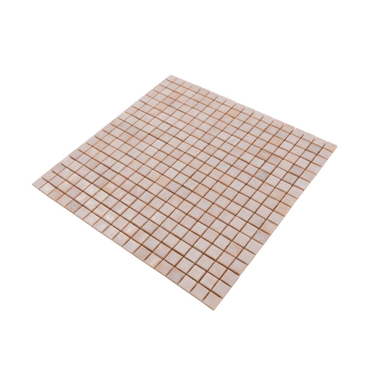 Shimmer Beige 12x12 Glossy Uniform Square Glass Mosaic Tile (20 pack, 18.69 sq ft/case) - Sample