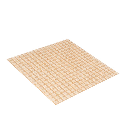 Light Fawn Beige 12x12 Glossy Uniform Square Glass Mosaic Tile (20 pack, 18.69 sq ft/case) - Sample