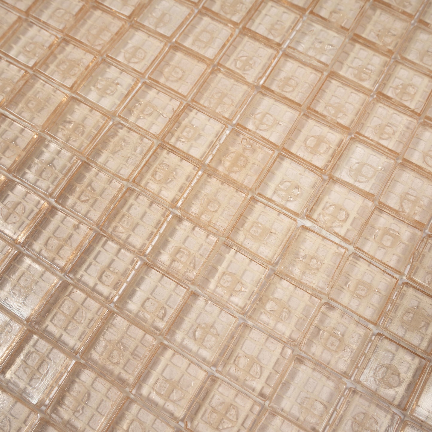 Light Fawn Beige 12x12 Glossy Uniform Square Glass Mosaic Tile (20 pack, 18.69 sq ft/case) - Sample