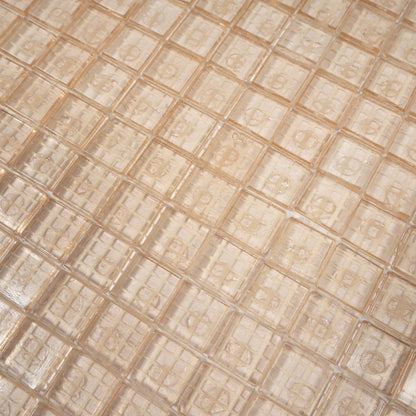 Light Fawn Beige 12x12 Glossy Uniform Square Glass Mosaic Tile (20 pack, 18.69 sq ft/case) - Sample