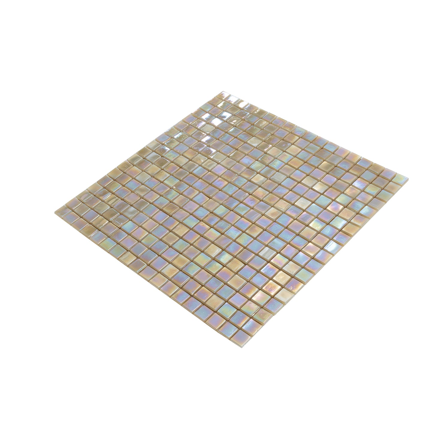 Ecru Beige 12x12 Glossy Uniform Square Glass Mosaic Tile (20 pack, 18.69 sq ft/case)