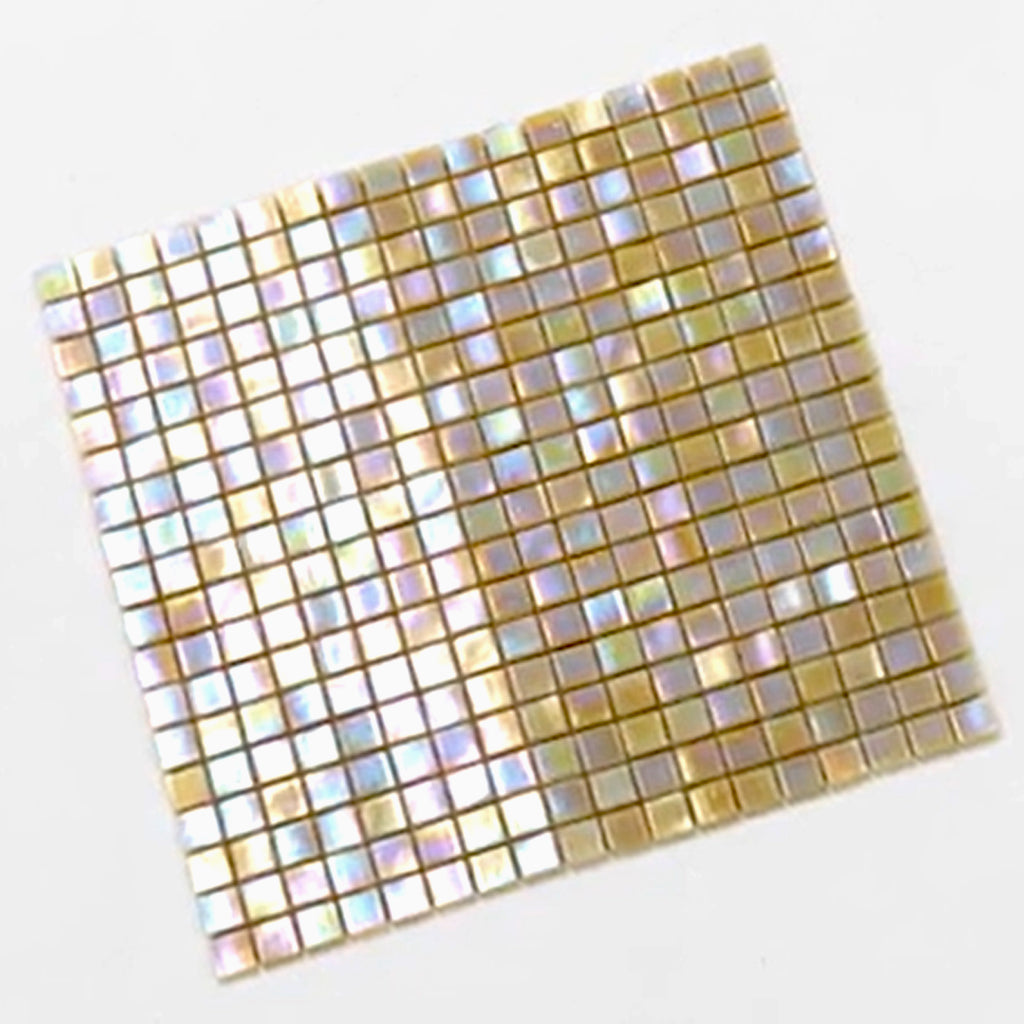 Ecru Beige 12x12 Glossy Uniform Square Glass Mosaic Tile (20 pack, 18.69 sq ft/case)