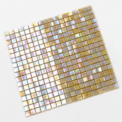Ecru Beige 12x12 Glossy Uniform Square Glass Mosaic Tile (20 pack, 18.69 sq ft/case)