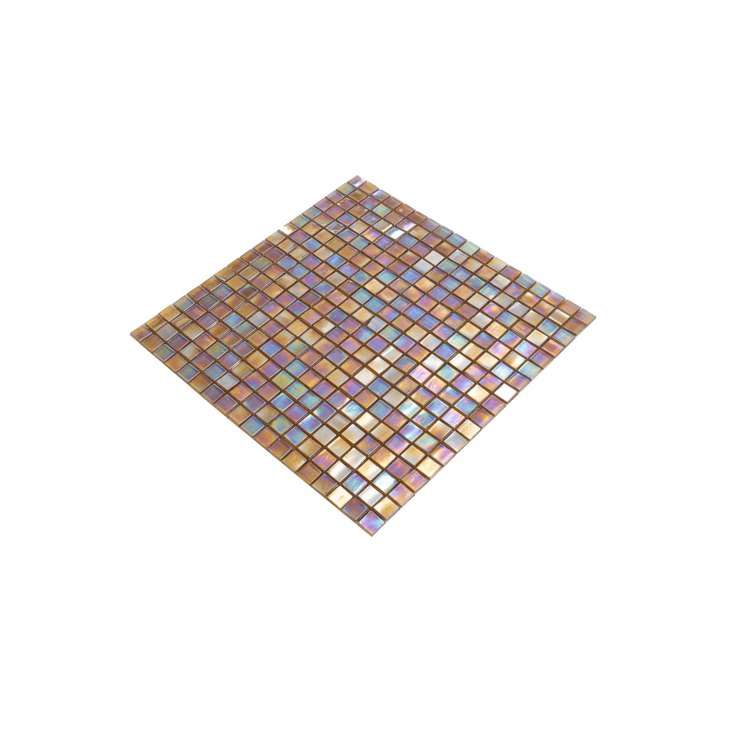 Gold Beige 12x12 Glossy Uniform Square Glass Mosaic Tile (20 pack, 18.69 sq ft/case) - Sample