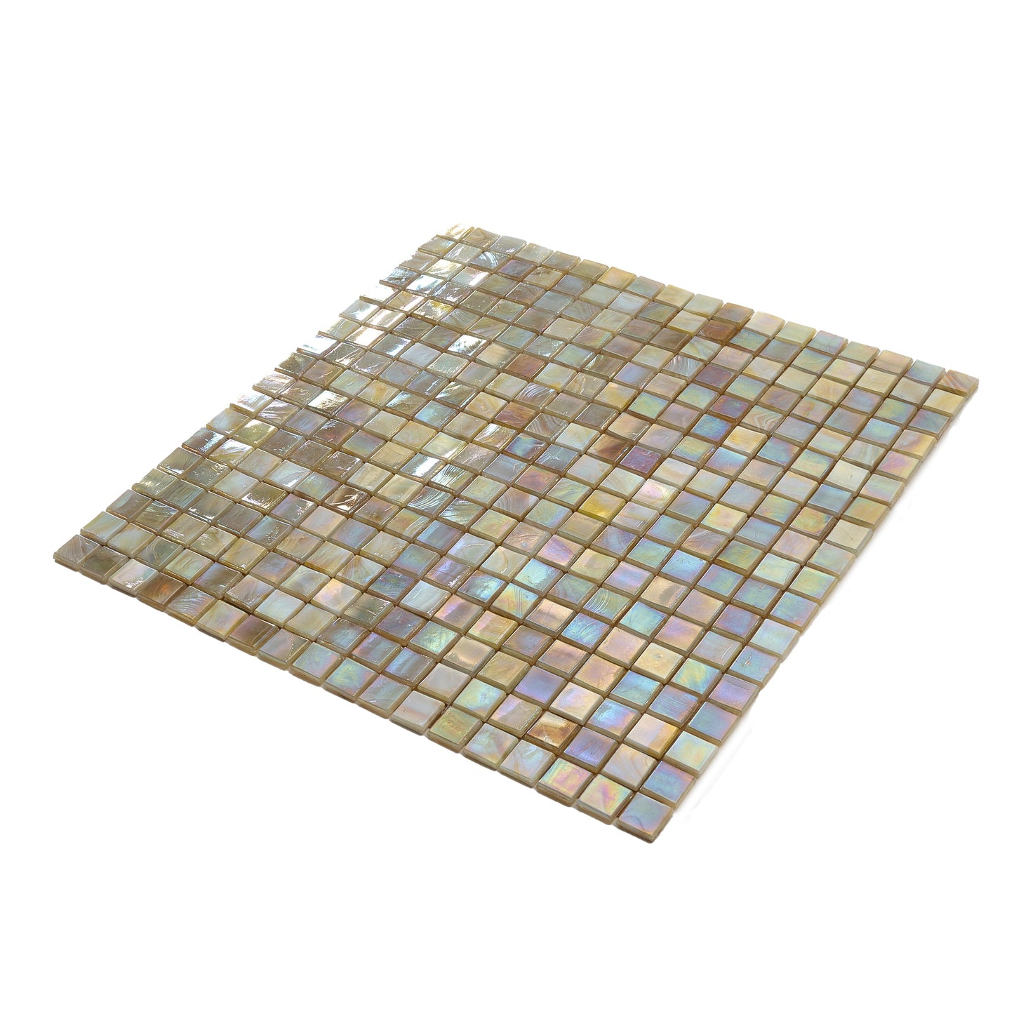 Bisque Beige 12x12 Glossy Uniform Square Glass Mosaic Tile (20 pack, 18.69 sq ft/case)