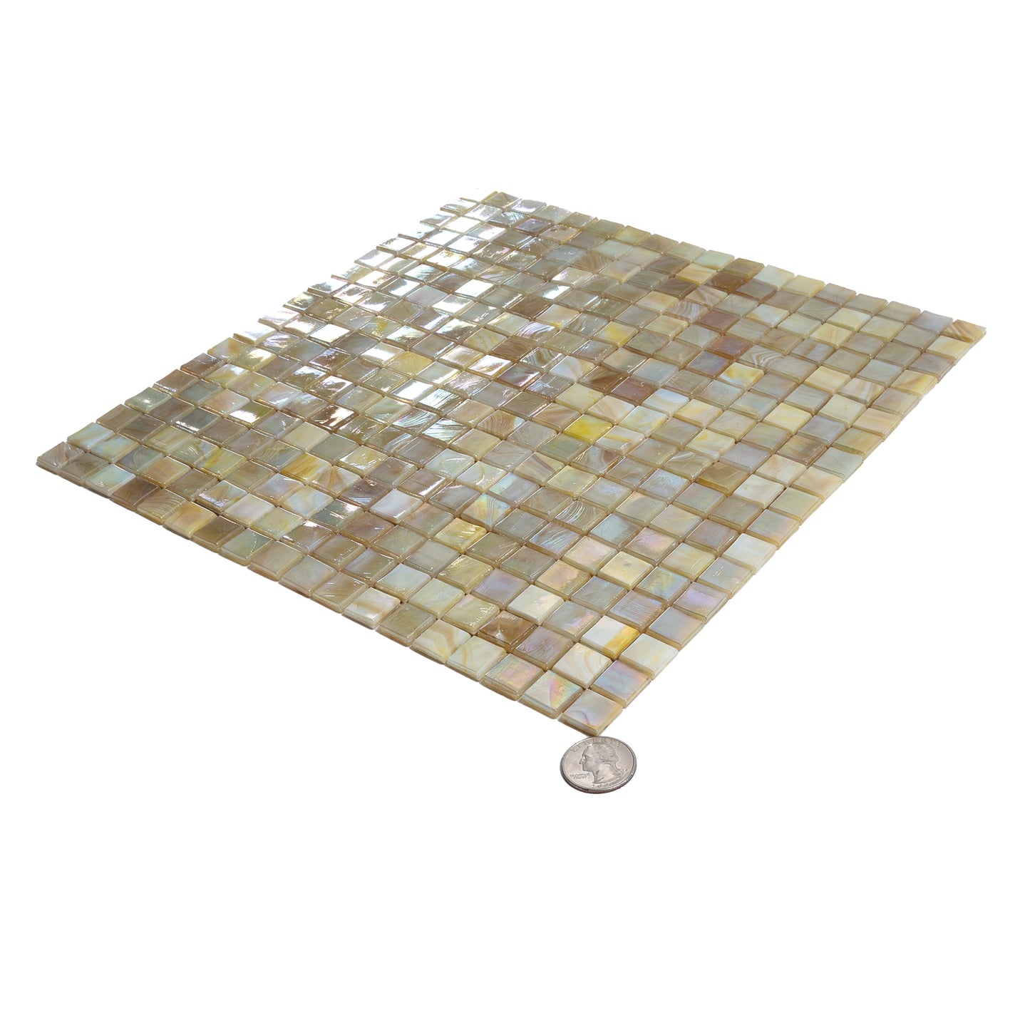 Bisque Beige 12x12 Glossy Uniform Square Glass Mosaic Tile (20 pack, 18.69 sq ft/case)