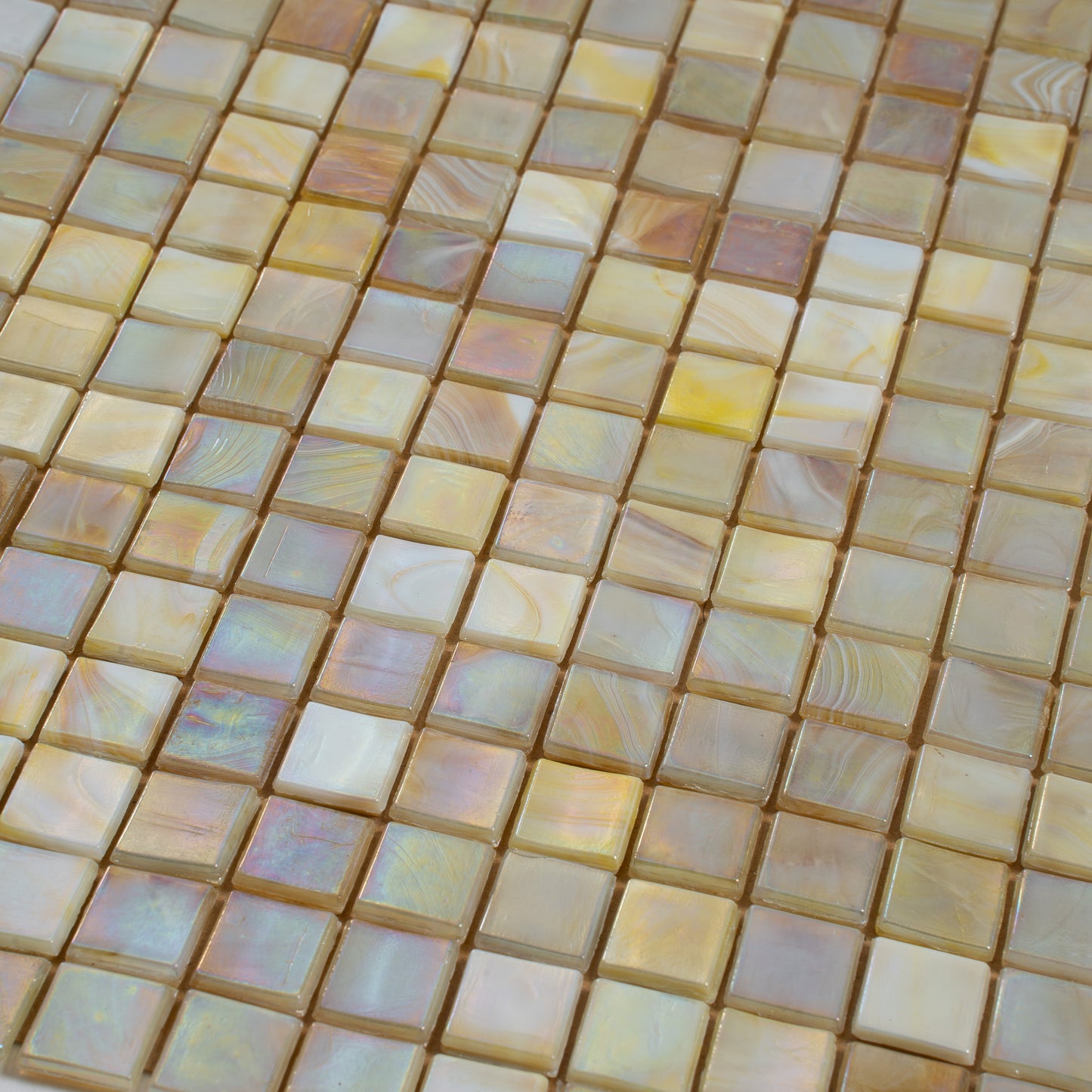 Bisque Beige 12x12 Glossy Uniform Square Glass Mosaic Tile (20 pack, 18.69 sq ft/case)