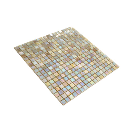 Bisque Beige 12x12 Glossy Uniform Square Glass Mosaic Tile (20 pack, 18.69 sq ft/case)
