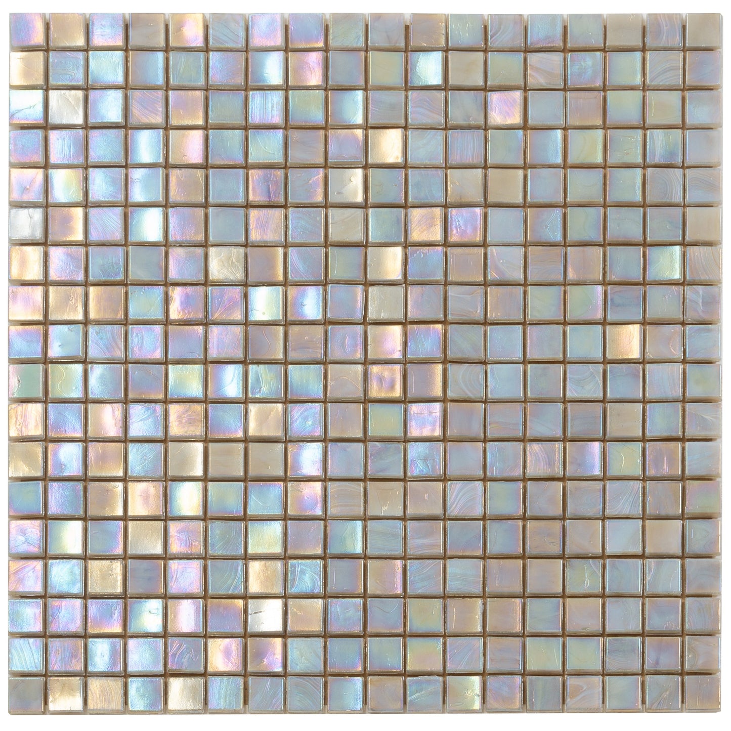 Hazelnut Beige 12x12 Glossy Uniform Square Glass Mosaic Tile (20 pack, 18.69 sq ft/case)