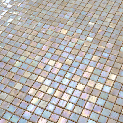 Hazelnut Beige 12x12 Glossy Uniform Square Glass Mosaic Tile (20 pack, 18.69 sq ft/case)