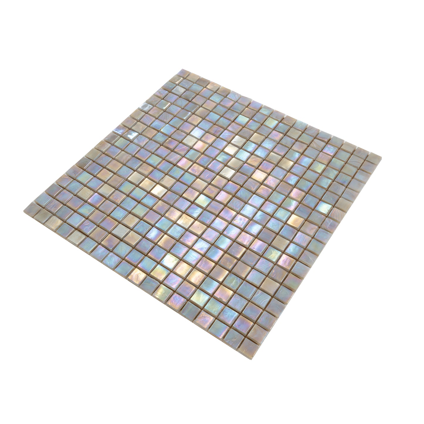 Hazelnut Beige 12x12 Glossy Uniform Square Glass Mosaic Tile (20 pack, 18.69 sq ft/case)