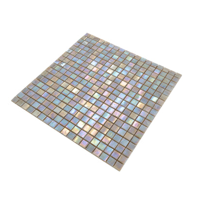 Hazelnut Beige 12x12 Glossy Uniform Square Glass Mosaic Tile (20 pack, 18.69 sq ft/case) - Sample