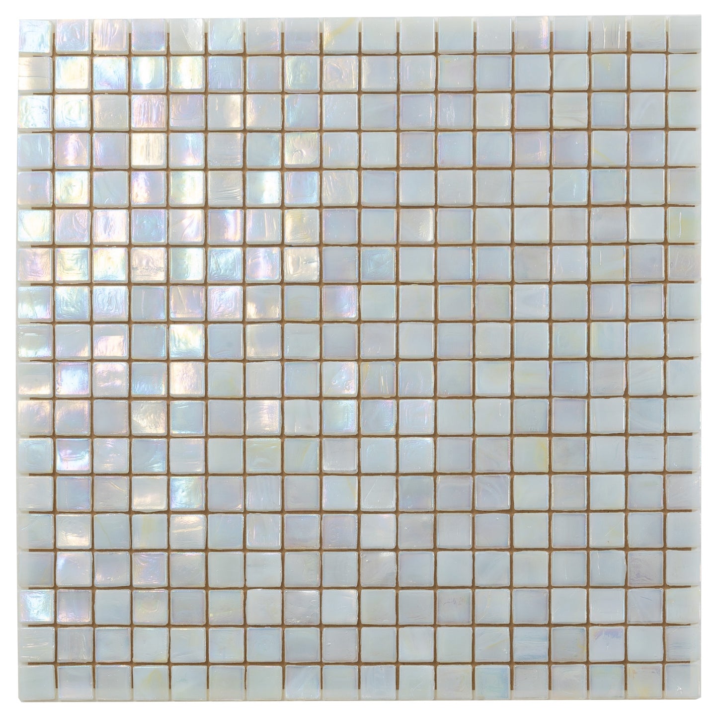 Light Beige 12x12 Glossy Uniform Square Glass Mosaic Tile (20 pack, 18.69 sq ft/case)