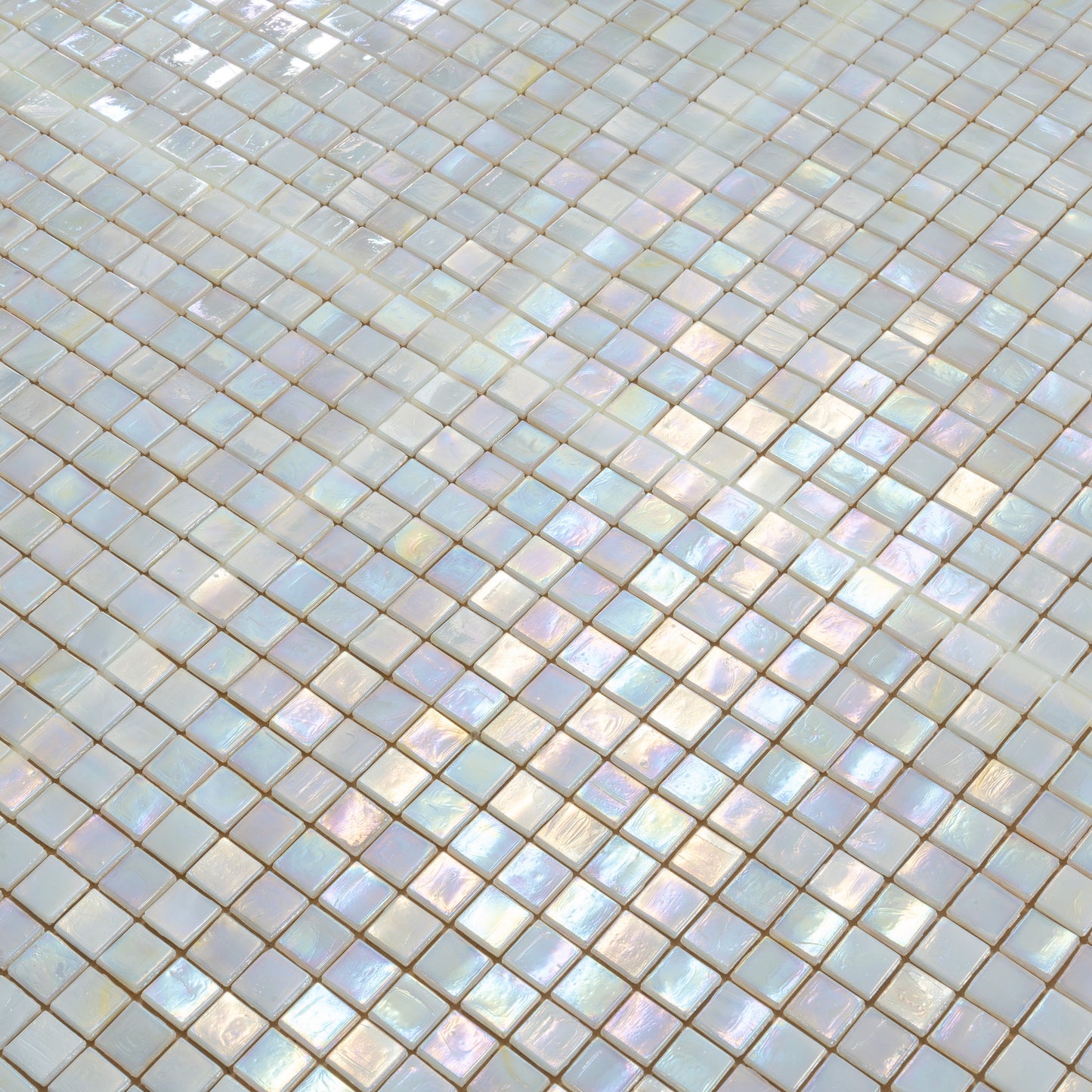 Light Beige 12x12 Glossy Uniform Square Glass Mosaic Tile (20 pack, 18.69 sq ft/case)