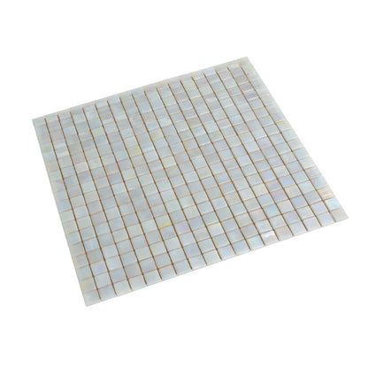 Light Beige 12x12 Glossy Uniform Square Glass Mosaic Tile (20 pack, 18.69 sq ft/case)