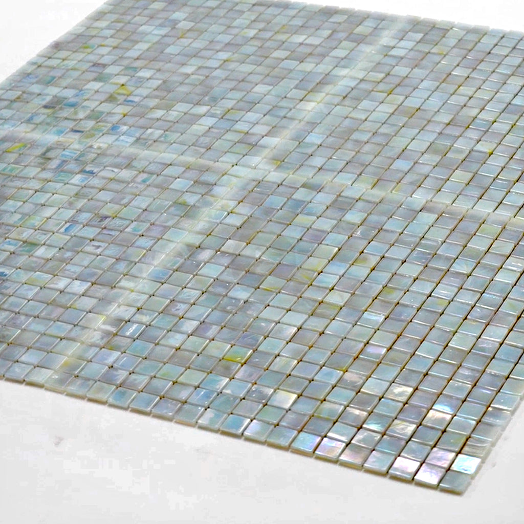 Light Beige 12x12 Glossy Uniform Square Glass Mosaic Tile (20 pack, 18.69 sq ft/case)