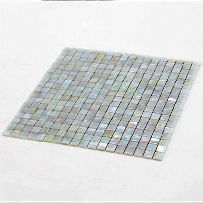Light Beige 12x12 Glossy Uniform Square Glass Mosaic Tile (20 pack, 18.69 sq ft/case)