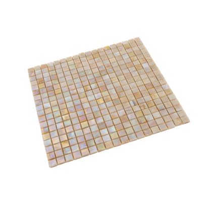 Caramel Beige 12x12 Glossy Uniform Square Glass Mosaic Tile (20 pack, 18.69 sq ft/case)