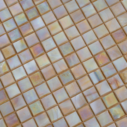 Caramel Beige 12x12 Glossy Uniform Square Glass Mosaic Tile (20 pack, 18.69 sq ft/case) - Sample