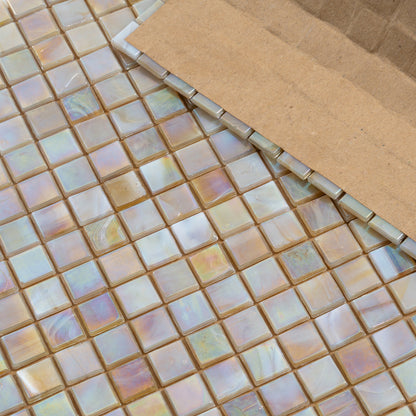 Caramel Beige 12x12 Glossy Uniform Square Glass Mosaic Tile (20 pack, 18.69 sq ft/case)