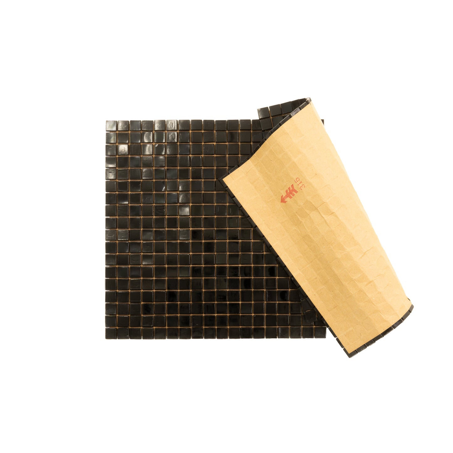 Rich Black 12x12 Glossy Uniform Square Glass Mosaic Tile (20 pack, 18.69 sq ft/case)