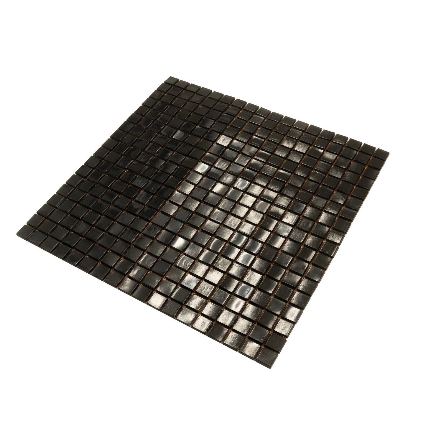Rich Black 12x12 Glossy Uniform Square Glass Mosaic Tile (20 pack, 18.69 sq ft/case)