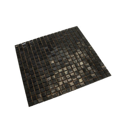 Rich Black 12x12 Glossy Uniform Square Glass Mosaic Tile (20 pack, 18.69 sq ft/case)