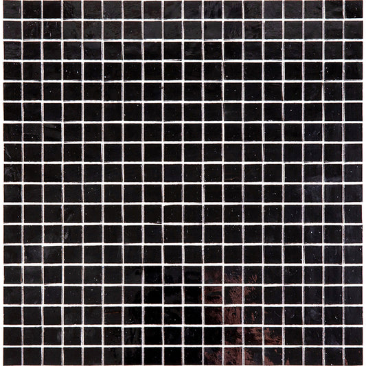 Black 12x12 Glossy Uniform Square Glass Mosaic Tile (20 pack, 18.69 sq ft/case)