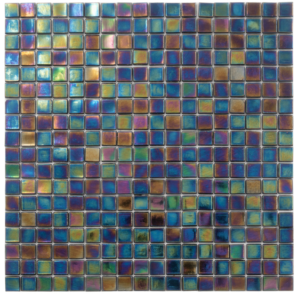Shimmer Multi Blue 12x12 Glossy Uniform Square Glass Mosaic Tile (20 pack, 18.69 sq ft/case)