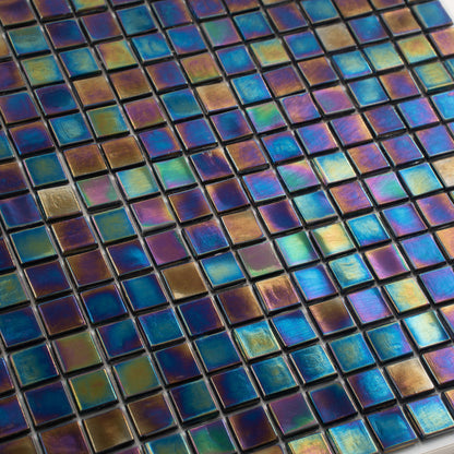 Shimmer Multi Blue 12x12 Glossy Uniform Square Glass Mosaic Tile (20 pack, 18.69 sq ft/case)