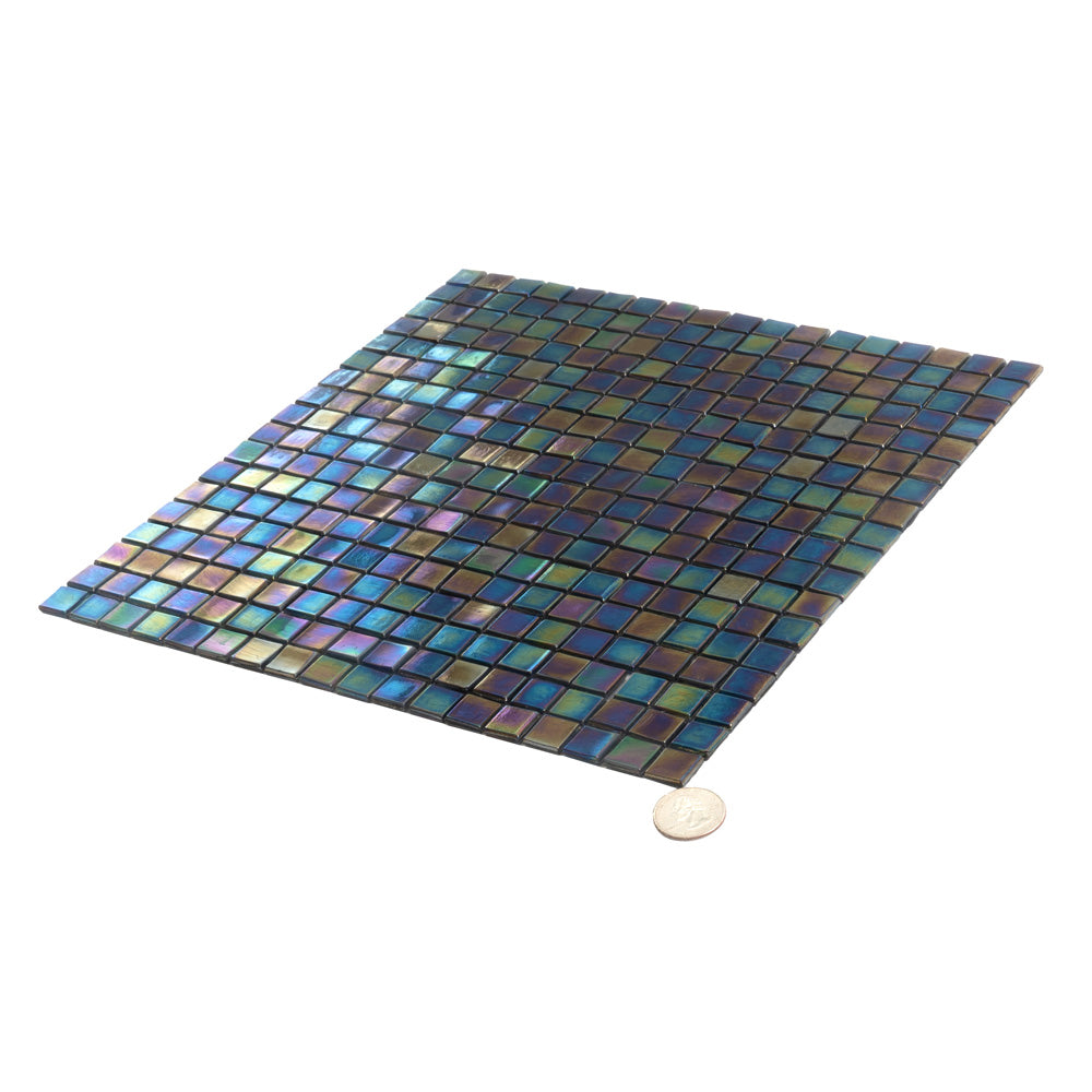 Shimmer Multi Blue 12x12 Glossy Uniform Square Glass Mosaic Tile (20 pack, 18.69 sq ft/case)