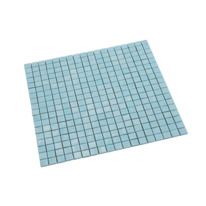 Sky Blue 12x12 Glossy Uniform Square Glass Mosaic Tile (20 pack, 18.69 sq ft/case) - Sample