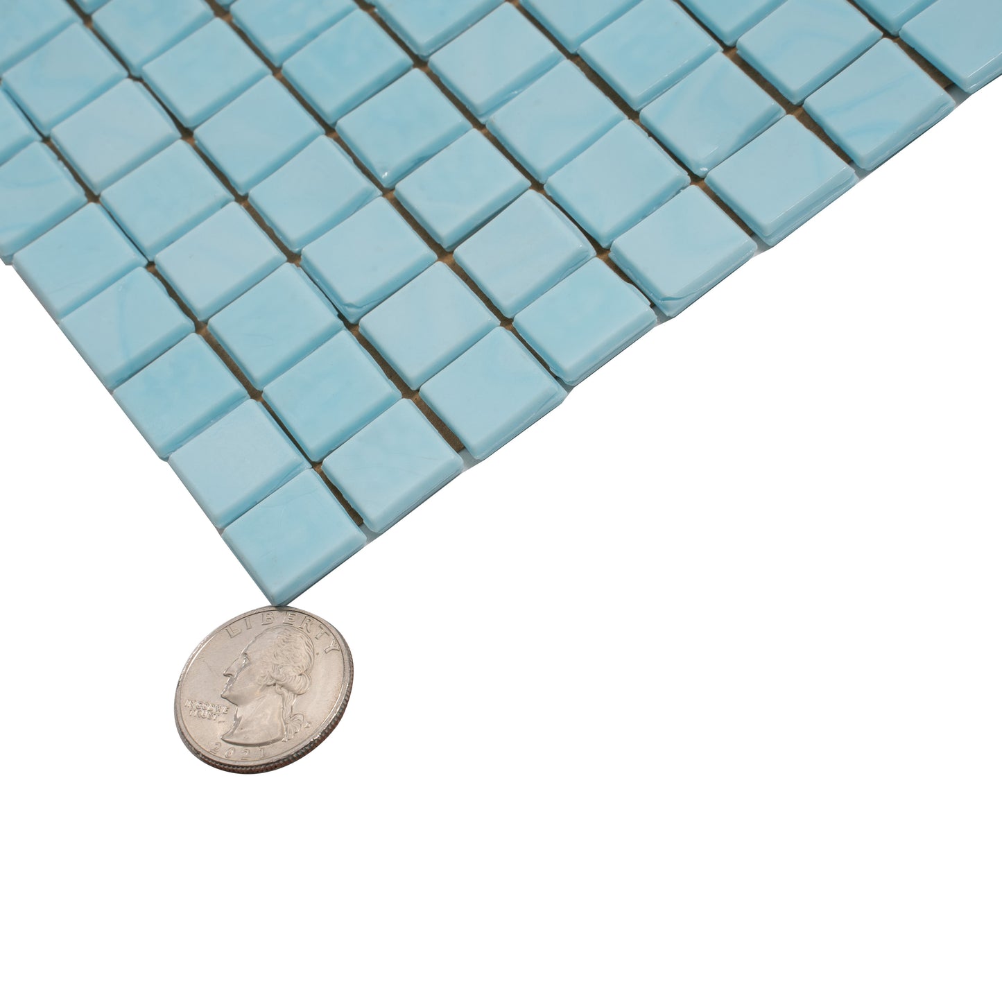 Sky Blue 12x12 Glossy Uniform Square Glass Mosaic Tile (20 pack, 18.69 sq ft/case)