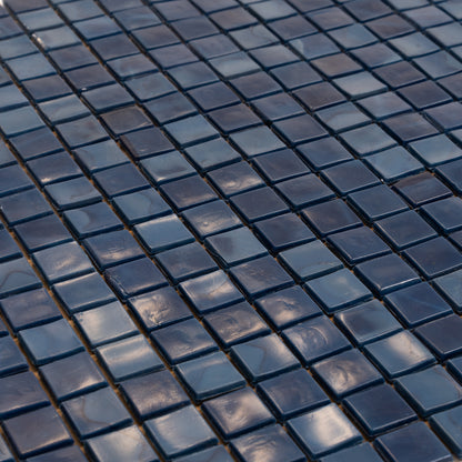 Navy Blue 12x12 Glossy Uniform Square Glass Mosaic Tile (20 pack, 18.69 sq ft/case)