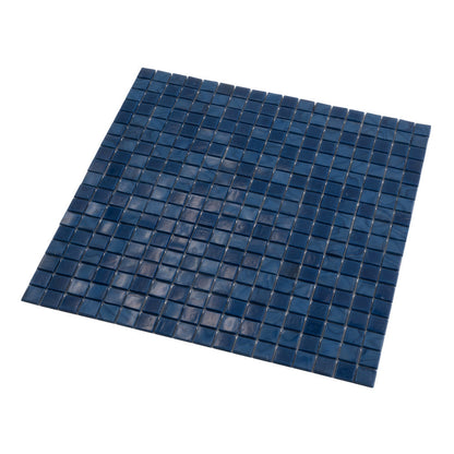 Navy Blue 12x12 Glossy Uniform Square Glass Mosaic Tile (20 pack, 18.69 sq ft/case) - Sample