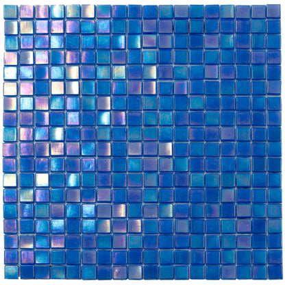 Azure Blue 12x12 Glossy Uniform Square Glass Mosaic Tile (20 pack, 18.69 sq ft/case)
