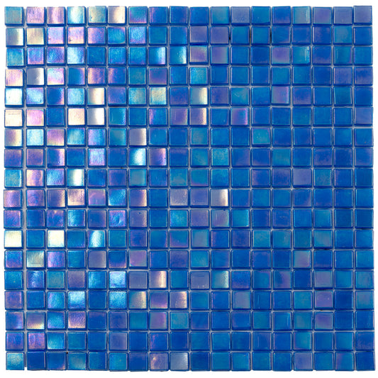 Azure Blue 12x12 Glossy Uniform Square Glass Mosaic Tile (20 pack, 18.69 sq ft/case)