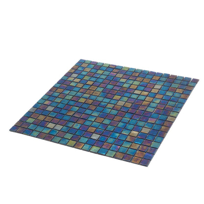 Dark Shimmer Multi Blue 12x12 Glossy Uniform Square Glass Mosaic Tile (20 pack, 18.69 sq ft/case)